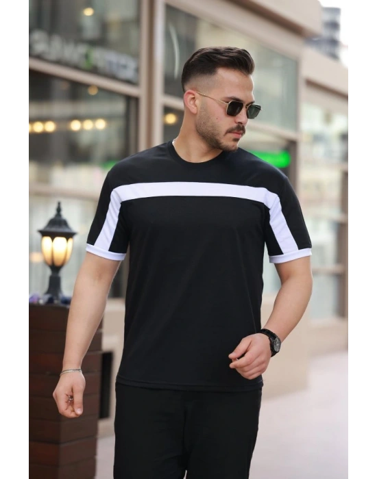 Erkek şerit Detaylı Kısa Kollu T-shirt