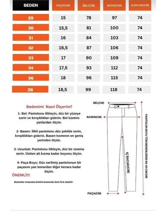 Erkek Slim Fit Dilli Kumaş Pantolon