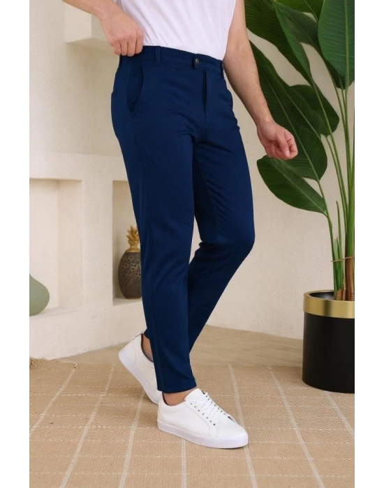 Erkek Slim Fit Dilli Kumaş Pantolon