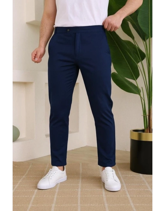 Erkek Slim Fit Dilli Kumaş Pantolon