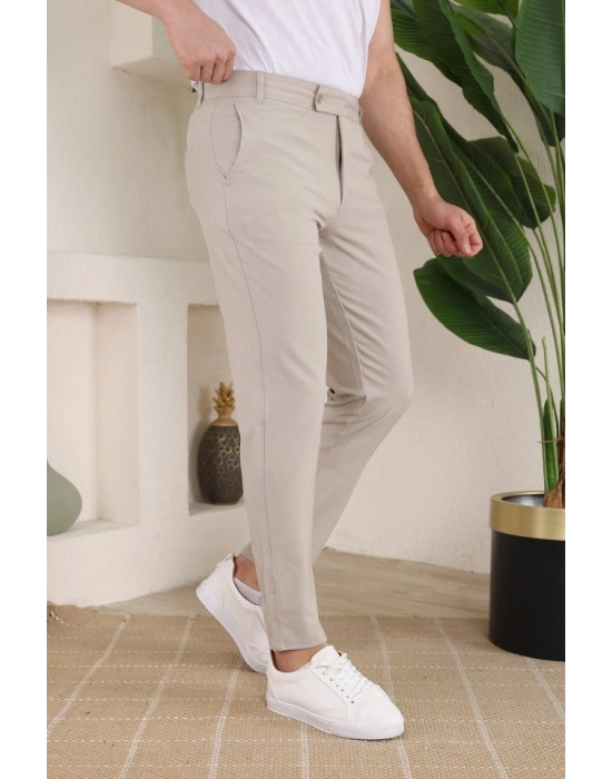 Erkek Slim Fit Dilli Kumaş Pantolon
