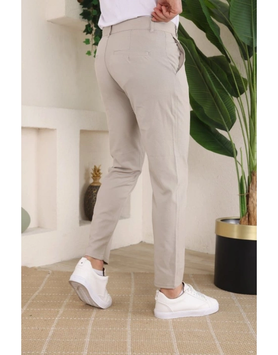 Erkek Slim Fit Dilli Kumaş Pantolon