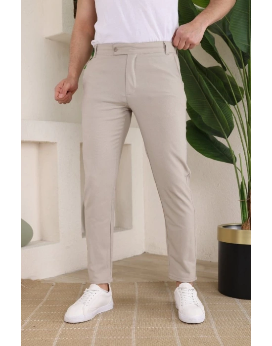 Erkek Slim Fit Dilli Kumaş Pantolon