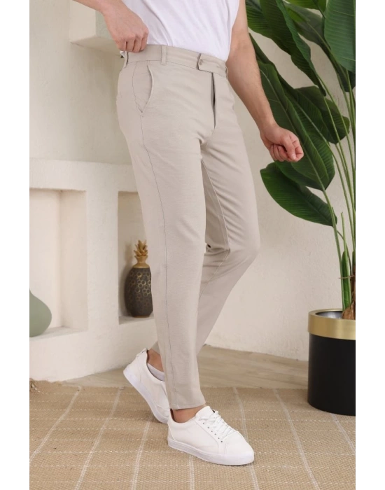Erkek Slim Fit Dilli Kumaş Pantolon