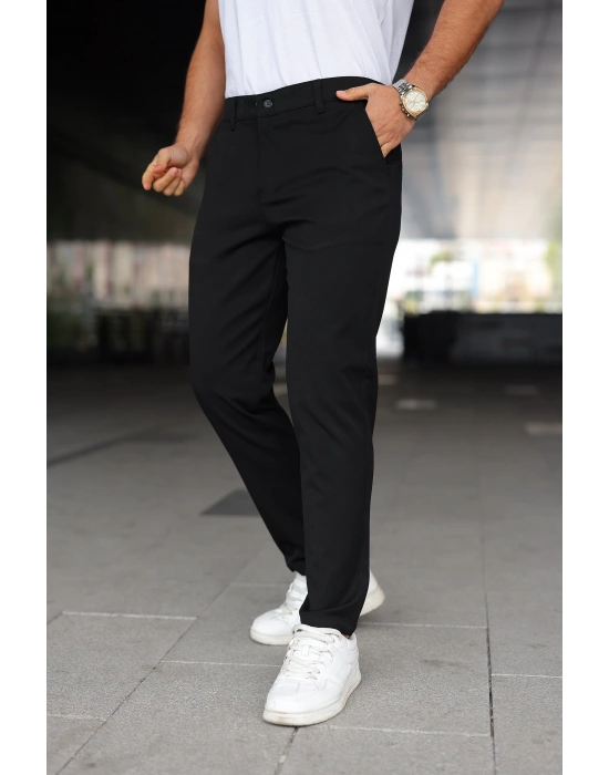 Erkek Slim Fit Likralı Gabardin Pantolon