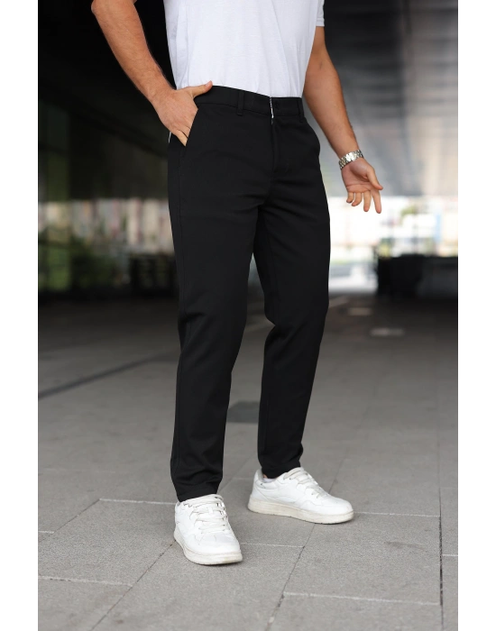 Erkek Slim Fit Likralı Gabardin Pantolon