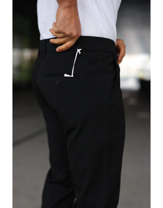 Erkek Slim Fit Likralı Gabardin Pantolon
