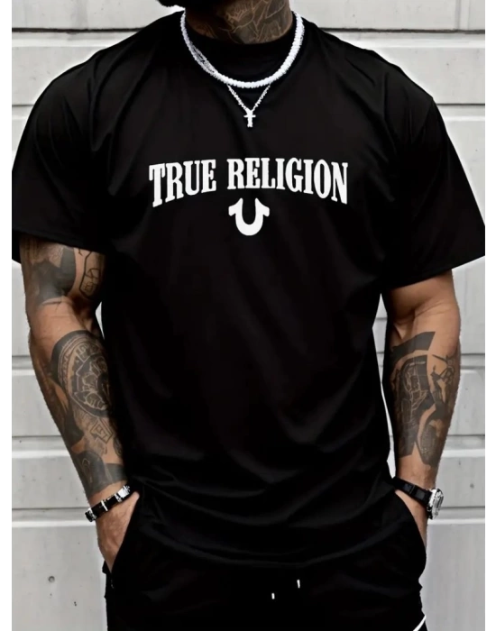 Erkek True Religion Baskılı Süprem T-shirt