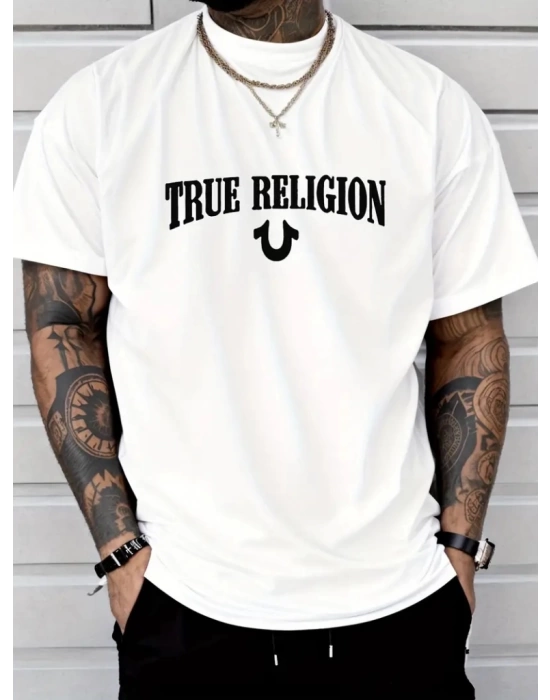Erkek True Religion Baskılı Süprem T-shirt
