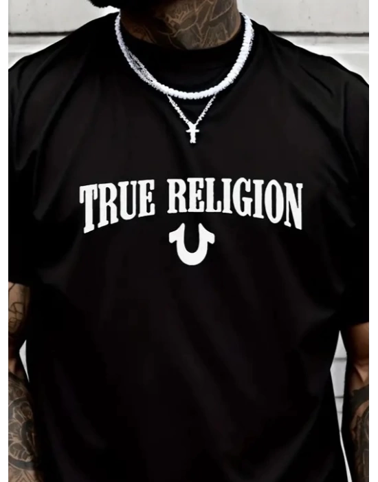 Erkek True Religion Baskılı Süprem T-shirt