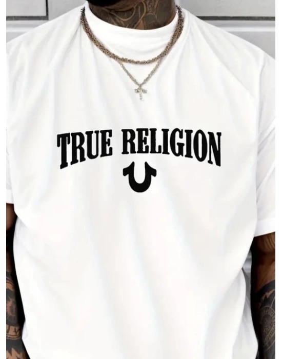 Erkek True Religion Baskılı Süprem T-shirt
