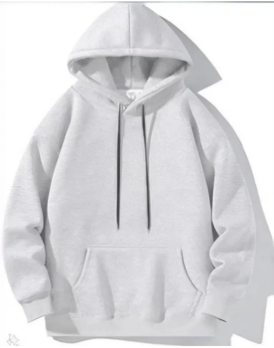 Erkek Uzun Kol Kapşonlu Basic Sweatshirt Hoodie - Gri