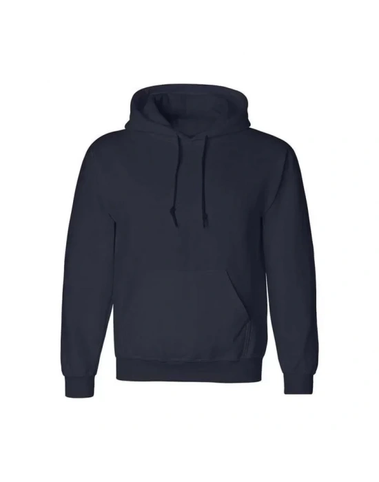 Erkek Uzun Kol Kapşonlu Basic Sweatshirt Hoodie - Lacivert