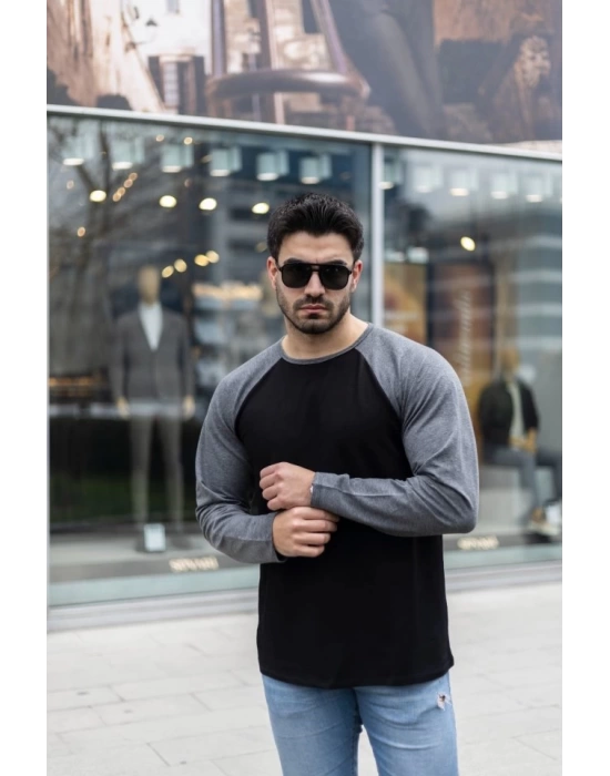 Erkek Uzun Kollu Bisiklet Yaka Viskon Iki Iplik Bluz