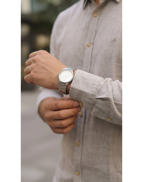 Erkek Uzun Kollu Keten Gömlek