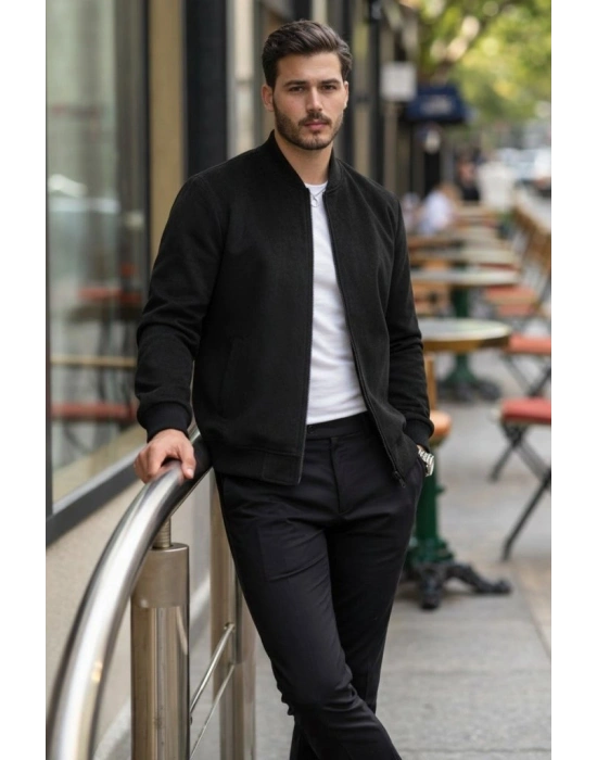 Erkek önden Fermuarlı Içi Astarlı Süet Ceket