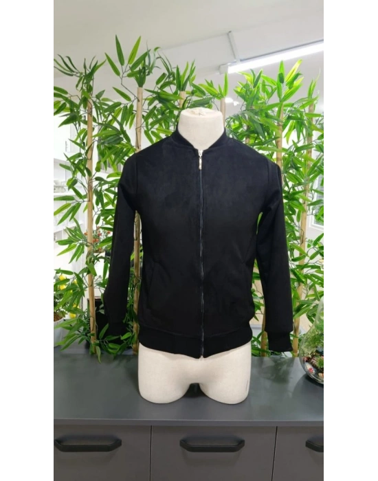 Erkek önden Fermuarlı Içi Astarlı Süet Ceket