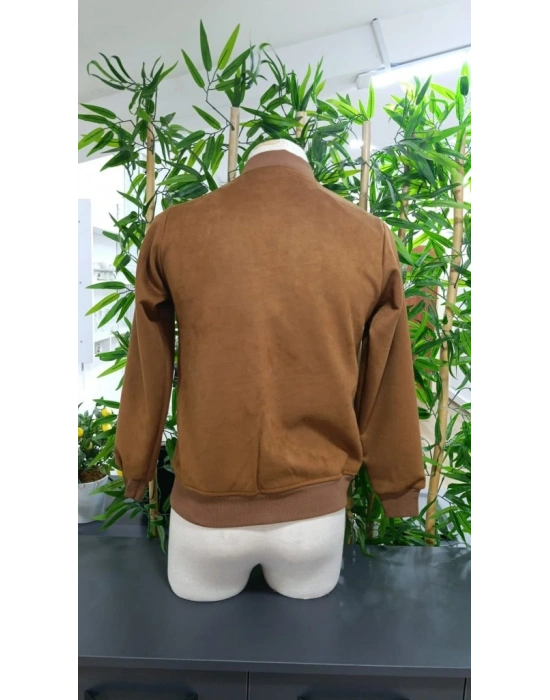 Erkek önden Fermuarlı Içi Astarlı Süet Ceket