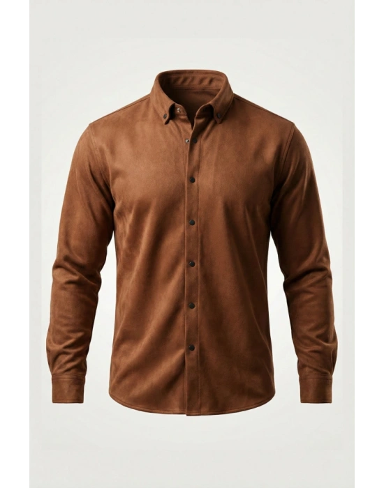 Erkek Uzun Kollu Süet Gömlek