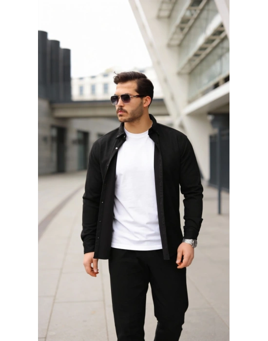 Erkek Uzun Kollu Süet Gömlek