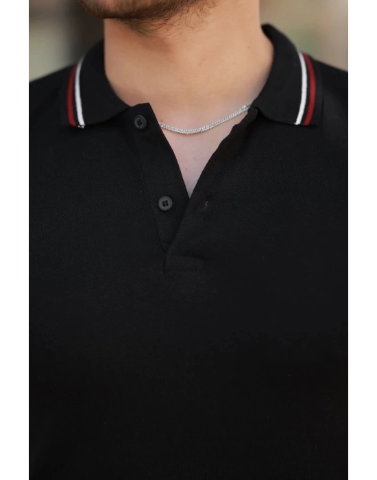 Erkek Yakalı Kısa Kollu T-shirt