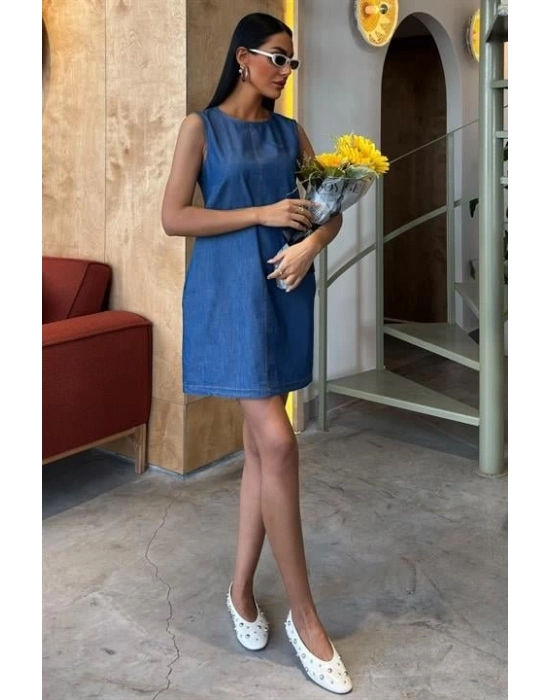 Sırt Bağcıklı Tensel Elbise 2880