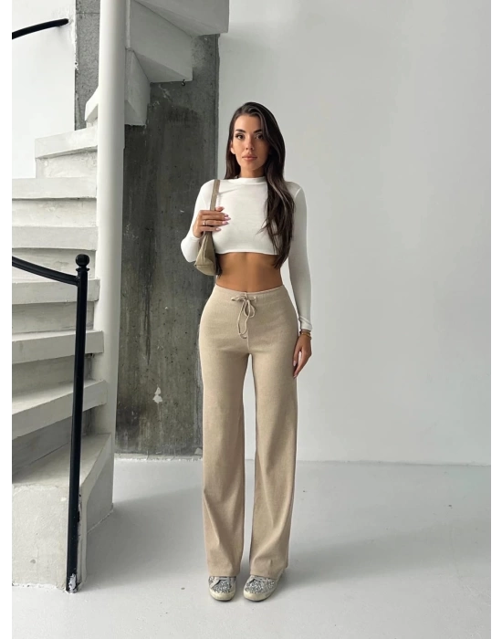 Fit comfort bej salaş pantolon A6011