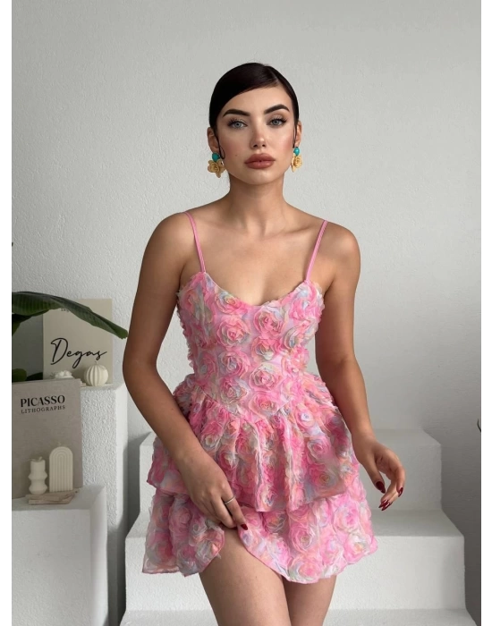 Flora İp Askılı Elbise