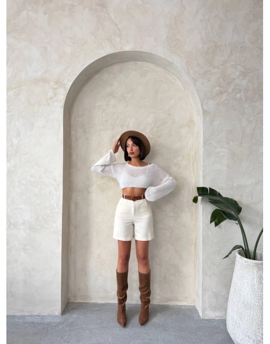 Gabardin kumaş şort