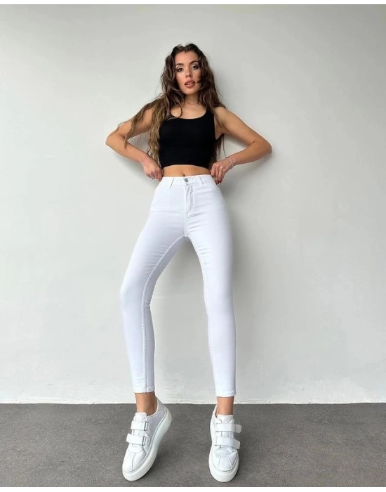 Gabardin Kumaş Yüksek Bel Pantolon 94cm XLbel36cm
