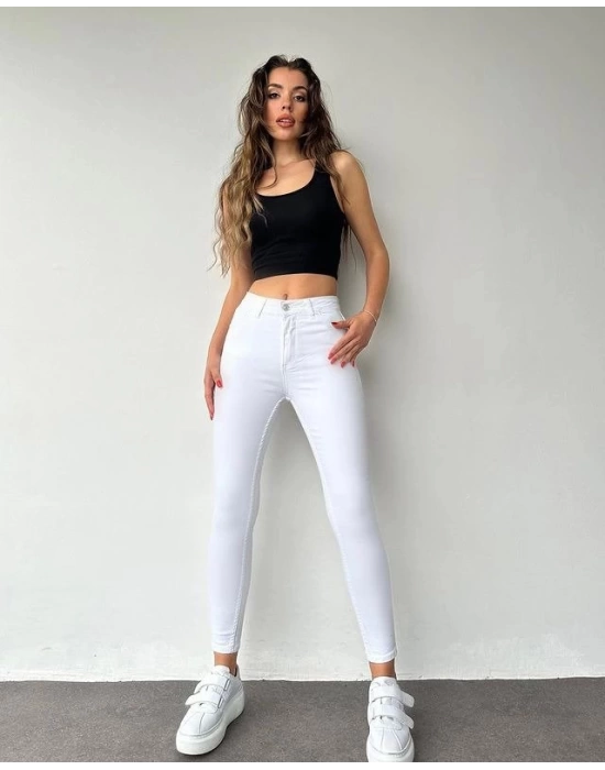 Gabardin Kumaş Yüksek Bel Pantolon 94cm XLbel36cm