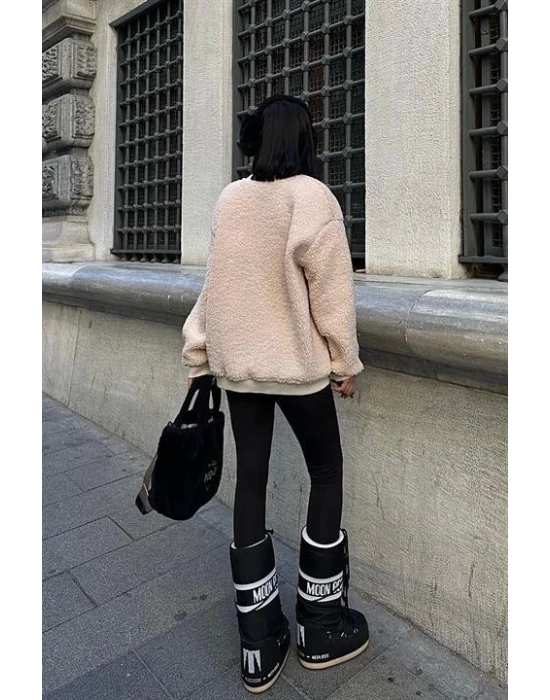 Göğsü Denim Garnili Sweatshirt 3402