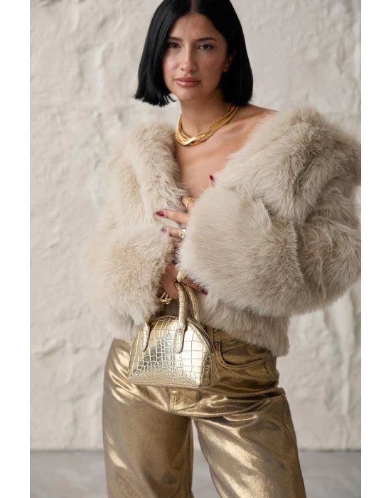 Gold Altın Varaklı Jeans Pantolon