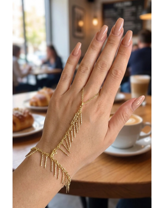 Gold Renk Pirinç Sarkıt Model Şahmeran