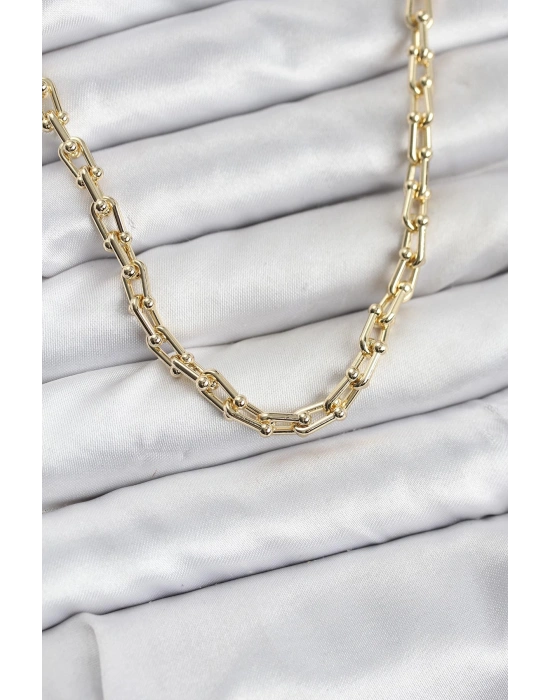 Gold Renk Pirinç Tifani Model Kadın Kolye