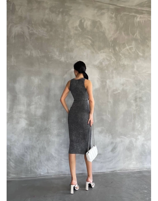 Halter yaka elbise aşit yıkamalı