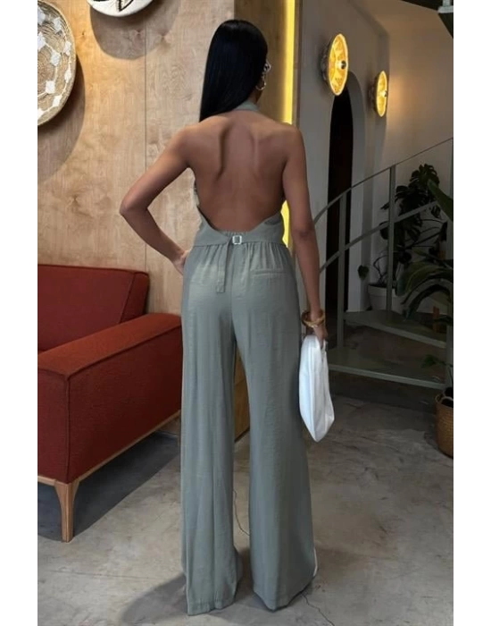 Halter Yaka Yelekli Modal Takım 10144