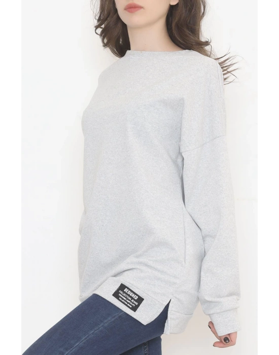 Baskılı Oversize Bisiklet Yaka T-shirt - Siyah