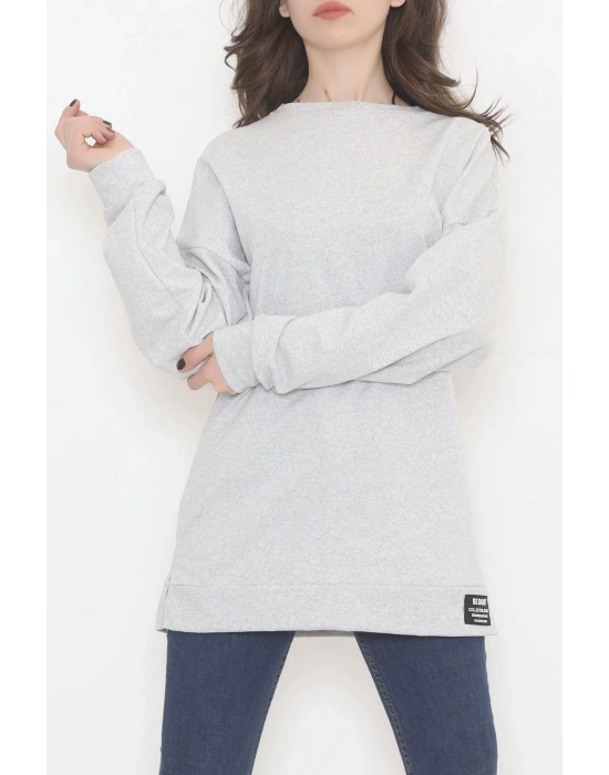 Baskılı Oversize Bisiklet Yaka T-shirt - Siyah