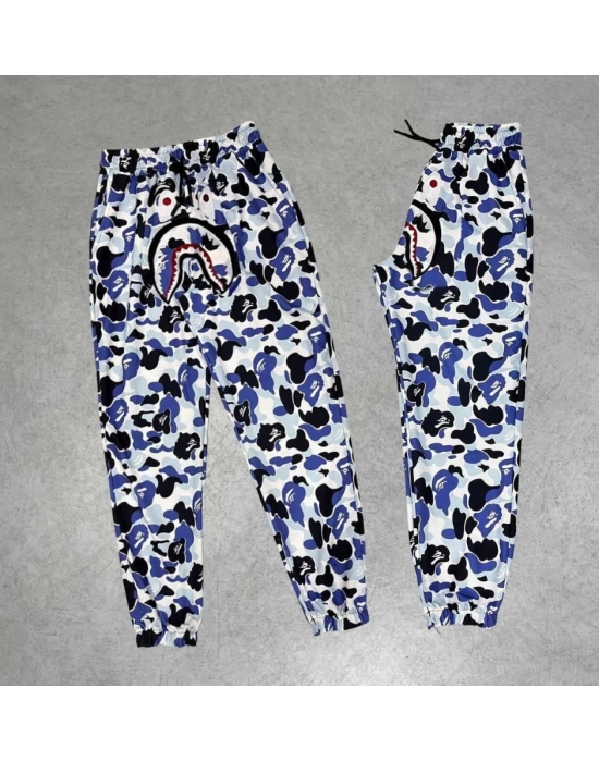 İki İplik Mevsimlik Bape Nakişli Eşofman Pantolon - Gri