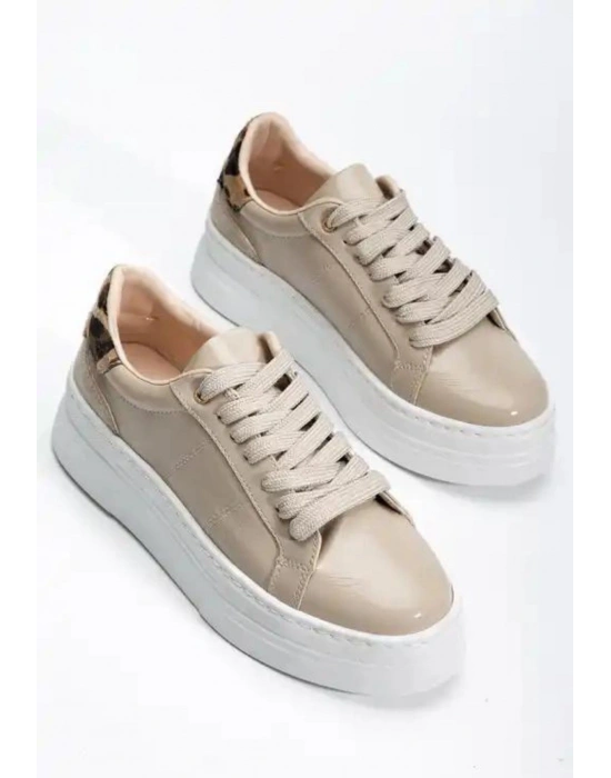 Jetan Bej Rugan Bağcıklı Spor Ayakkabı