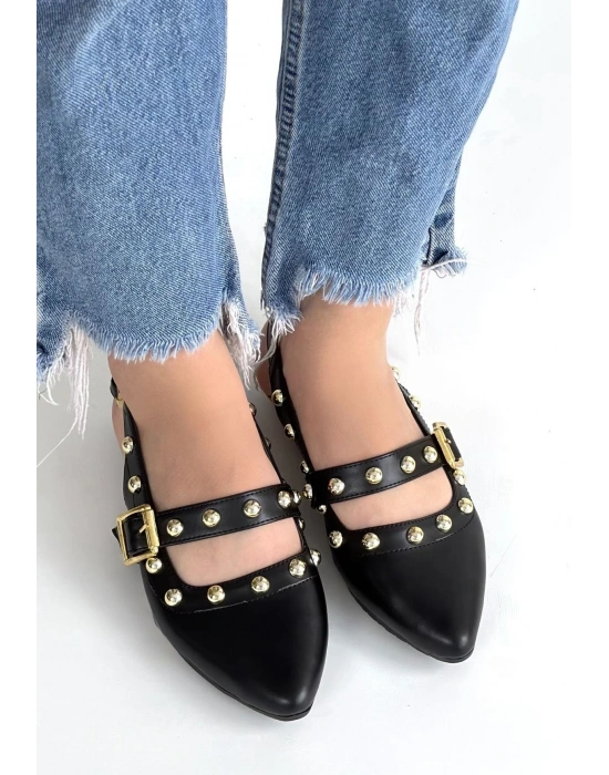 Jorwi Siyah Cilt Babet Ayakkabı