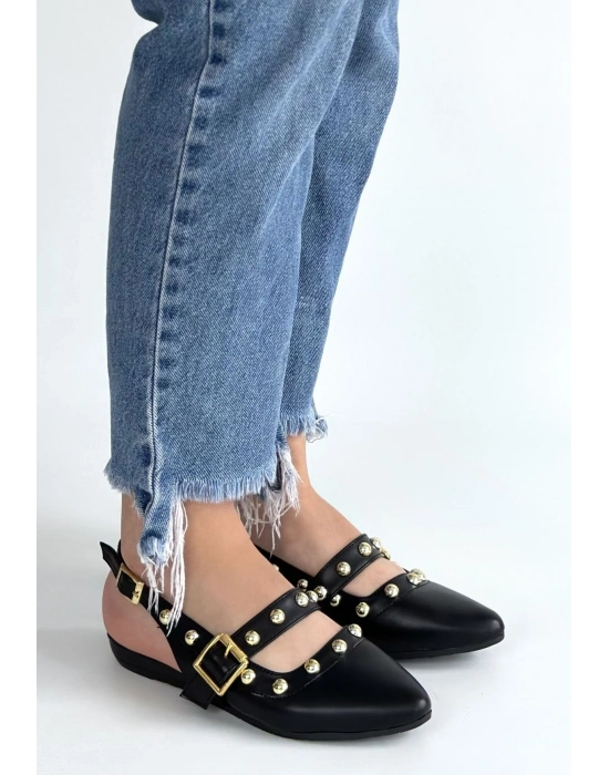 Jorwi Siyah Cilt Babet Ayakkabı