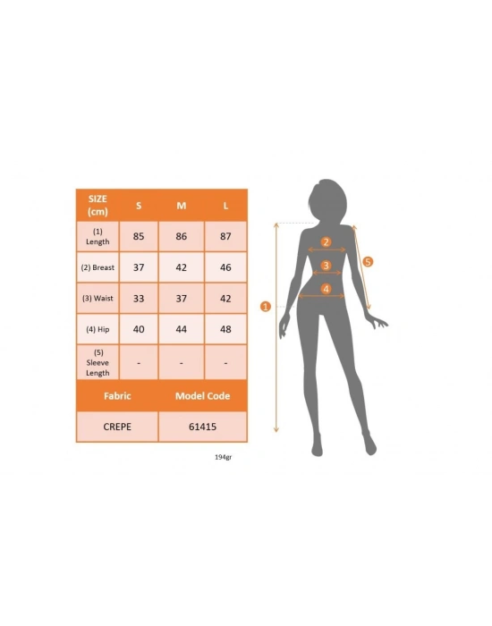 Kadın Askılı Derin V Yakalı Kuş Gözü Detaylı Janjan Krep Elbise
