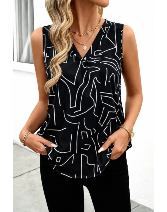 Kadın Askılı V Yakalı Süprem Bluz