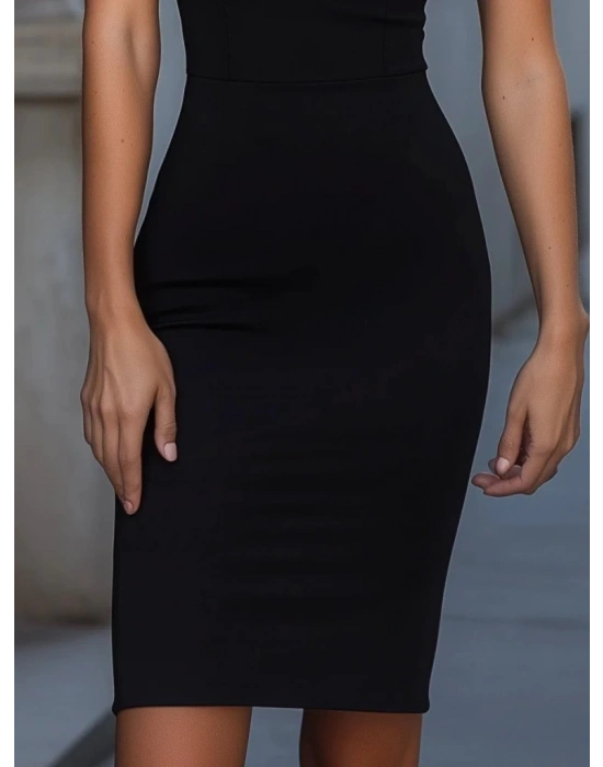 Kadın Balıkçı Yaka Reglan Kol Kısa Ithal Krep Elbise