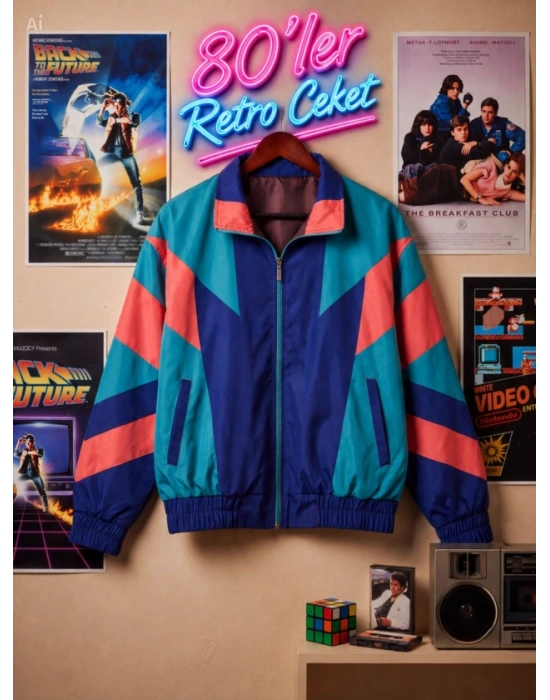 Kadın - Erkek 80ler Dönemi Retro Ceket