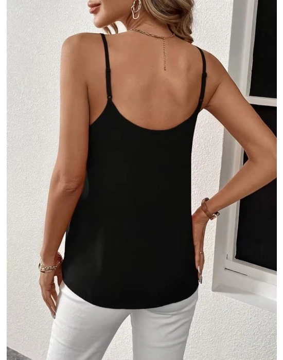 Kadın Ip Askılı V Yakalı Sandy Bluz