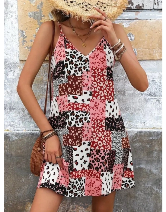 Kadın Ip Askılı V Yakalı Süprem Elbise