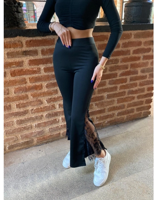 Kadın Ispanyol Paçadantel Detay Dalgıç Tayt